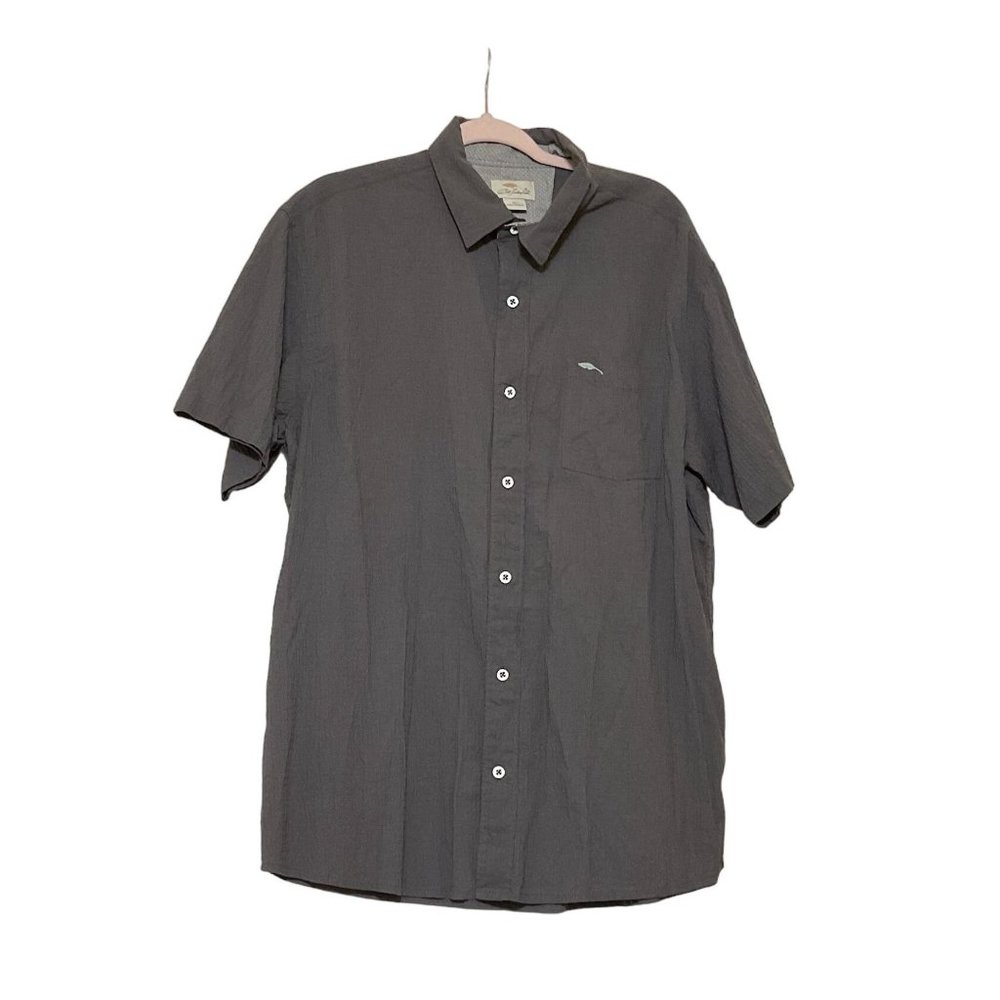 Bob Timberlake Mens Gray Button Down Shirt‎ Size XL Embroidered
